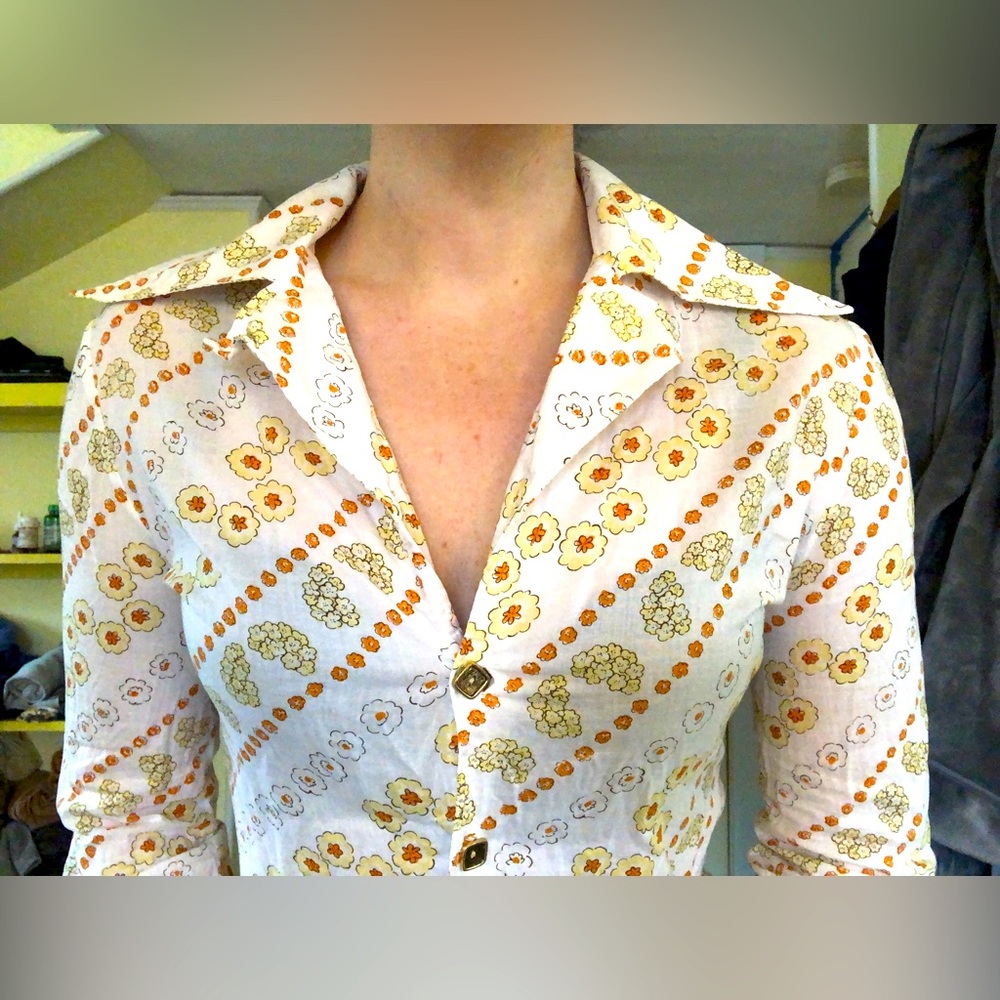Vintage collared blouse XS